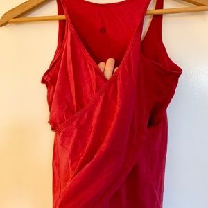 Lululemon Red/Pink Cross back tank